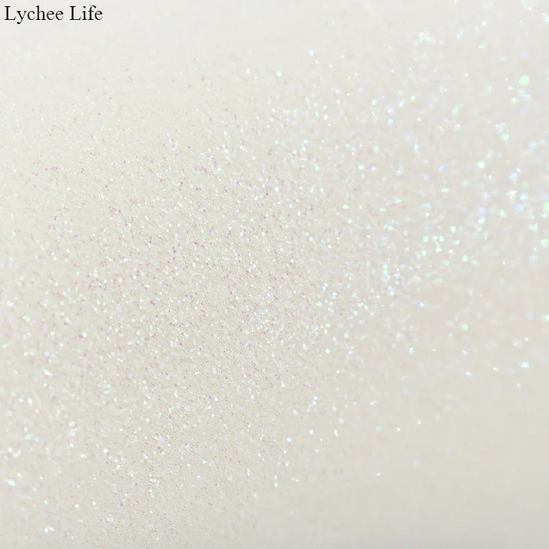 Lychee Life DIY блестящая искусственная кожа A3 ткань для женской одежды ручной работы