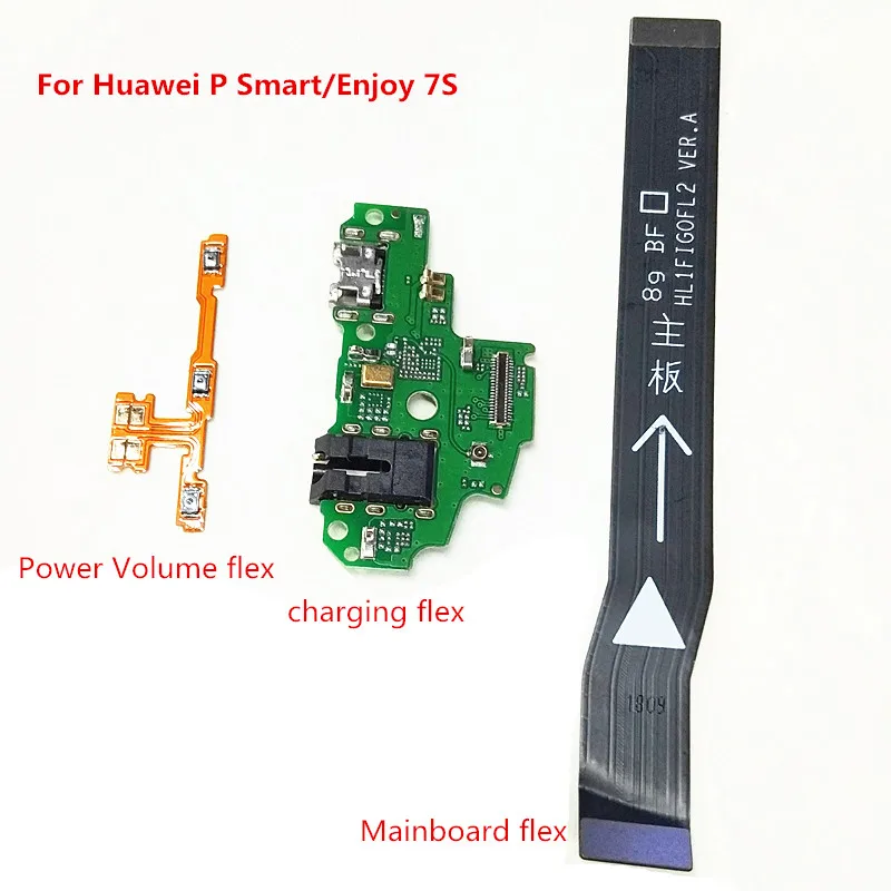 Гибкий кабель с разъемом для материнской платы и USB зарядной гибкий Huawei P Smart Enjoy