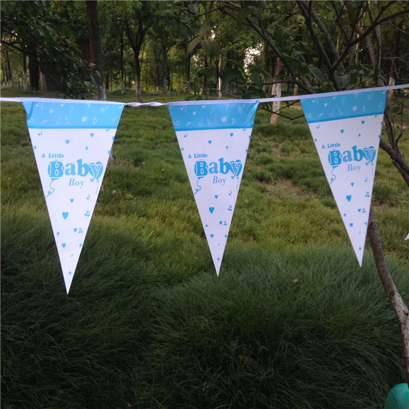 2 5 м вечерние украшения Бумага флаги Baby Shower мультфильм тема баннеры Pennats дети