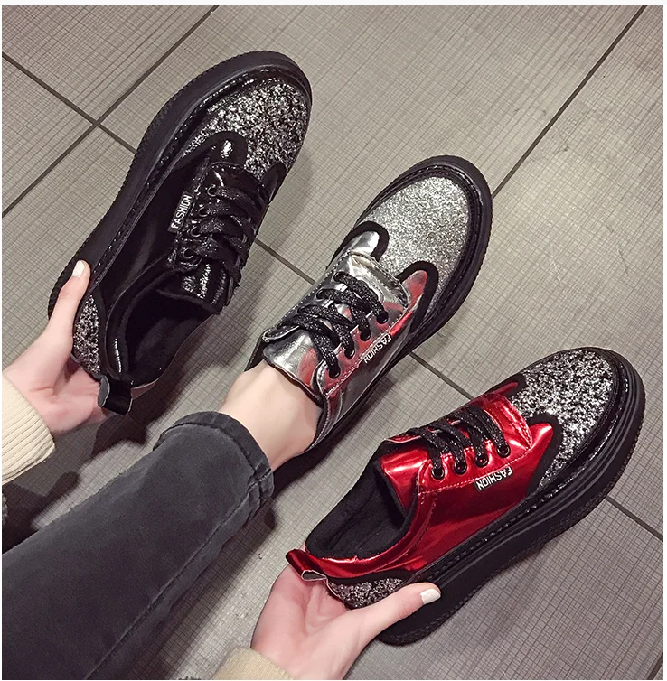 2019 Весенняя Модная брендовая женская обувь женские кроссовки со стразами