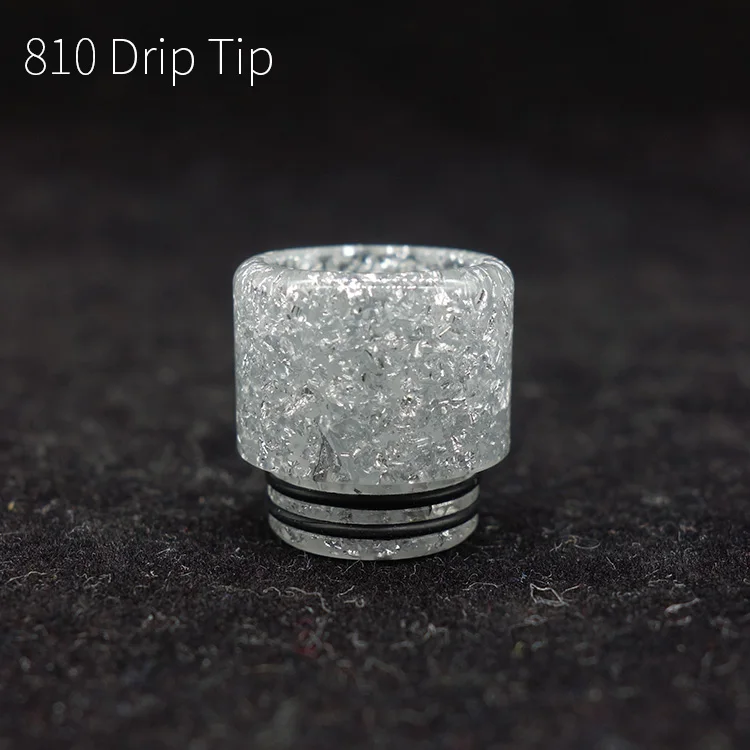 1 шт. Смола 810 золотые капельные наконечники для rda rta атомайзер bling Блестящий