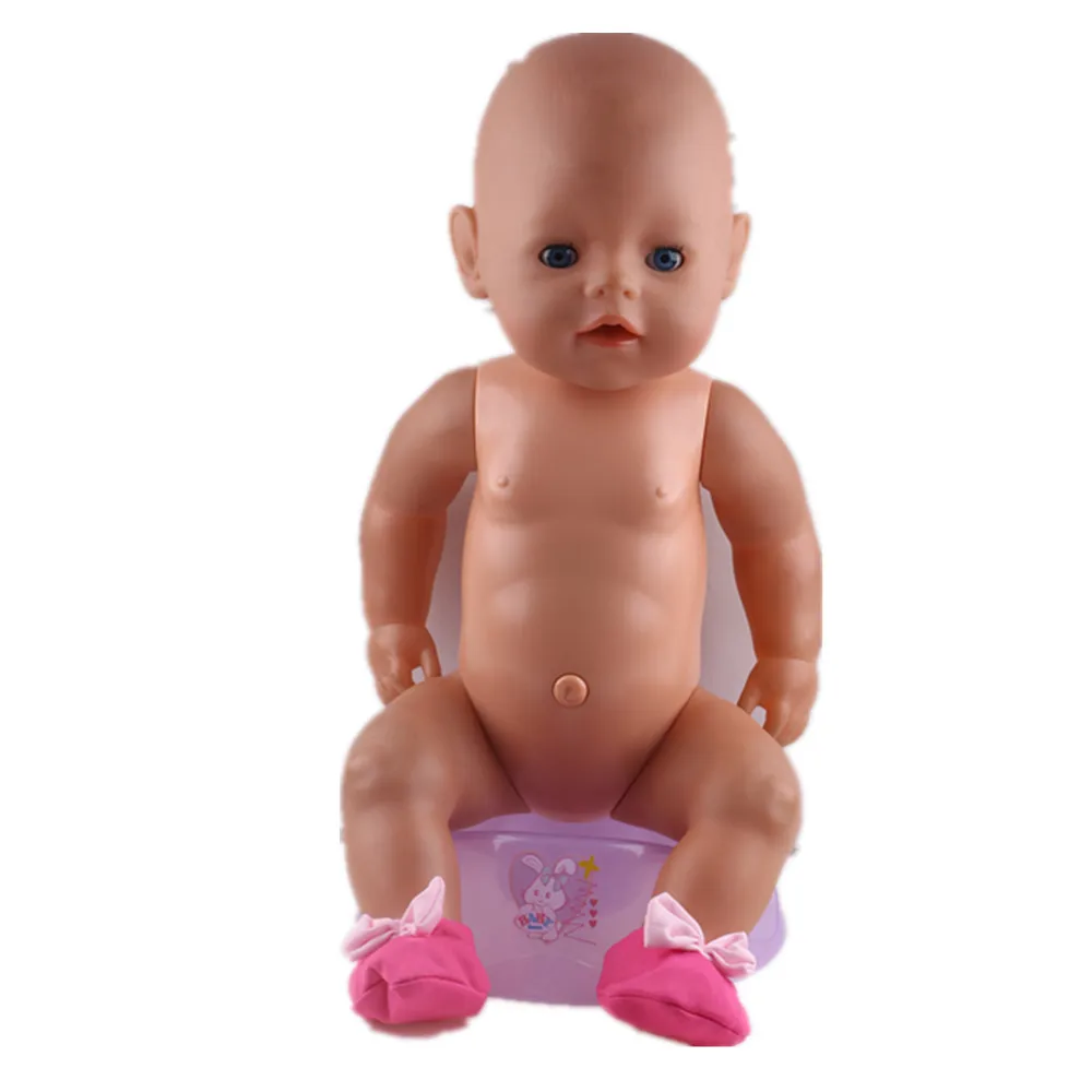 Розовый Bowknot Обувь Куклы Одежда подходит 18 дюймов American Girl 43 см Baby Born zapf дети лучший