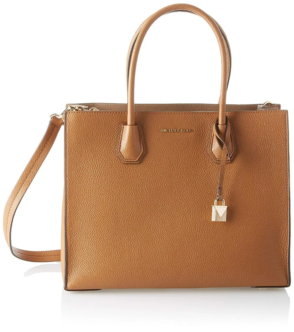 Кожаная большая сумка через плечо с розовой розой от Michael Kors Studio Mercer|Сумки