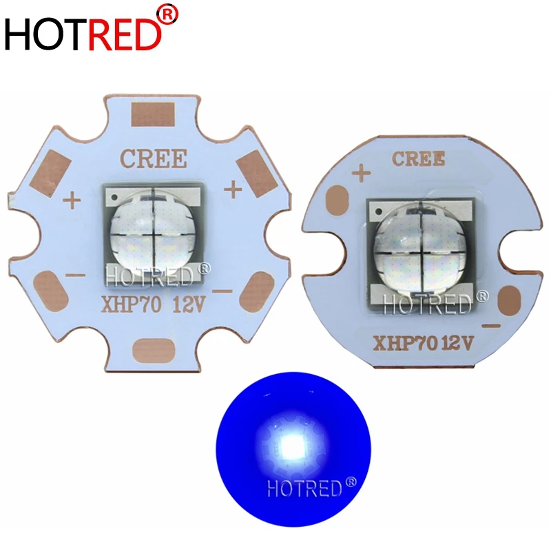Epi светодиодный s 7070 20 Вт 12 В 6 в светодиодный сменный Cree MKR XHP70 XHP50 светодиодный излучатель холодный белый 6500 к синий светодиодный светильник с 20 мм медной печатной платой