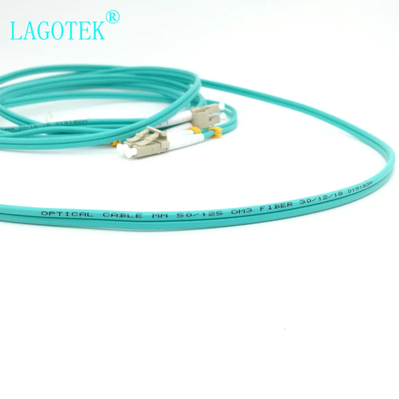 10 шт./лот 3 м LC к OM3 OM4 мультимодовый 10G волоконный патч корд дуплексный мм 50/60 мкм