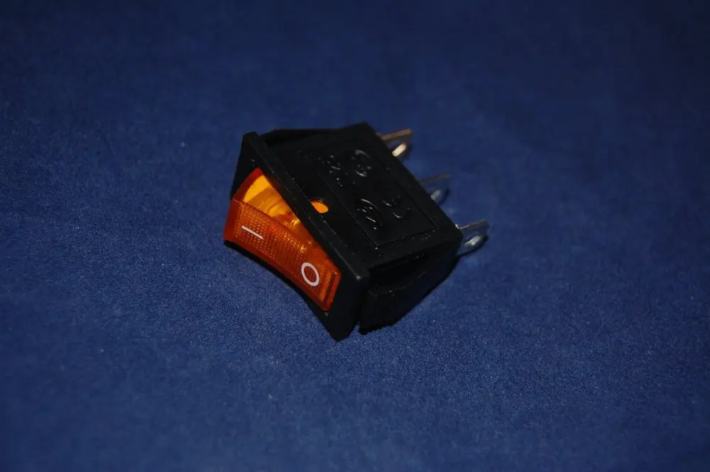 5 шт. Прямоугольный желтый светильник с подсветкой 2 Позиции клавишный