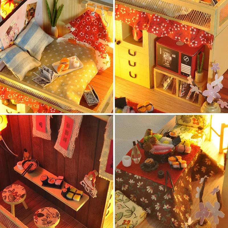 Детский сборный Кукольный Домик Diy наборы кукольных домиков миниатюрный