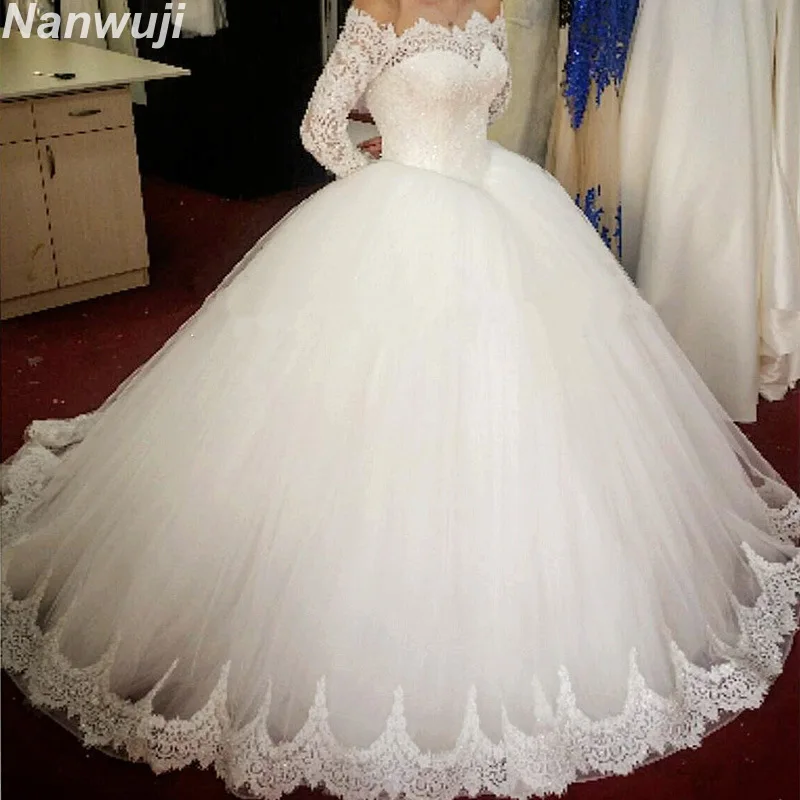 2018 с вырезом лодочка дешевые Robe de Mariage свадебное платье es для женщин бальное Vestido