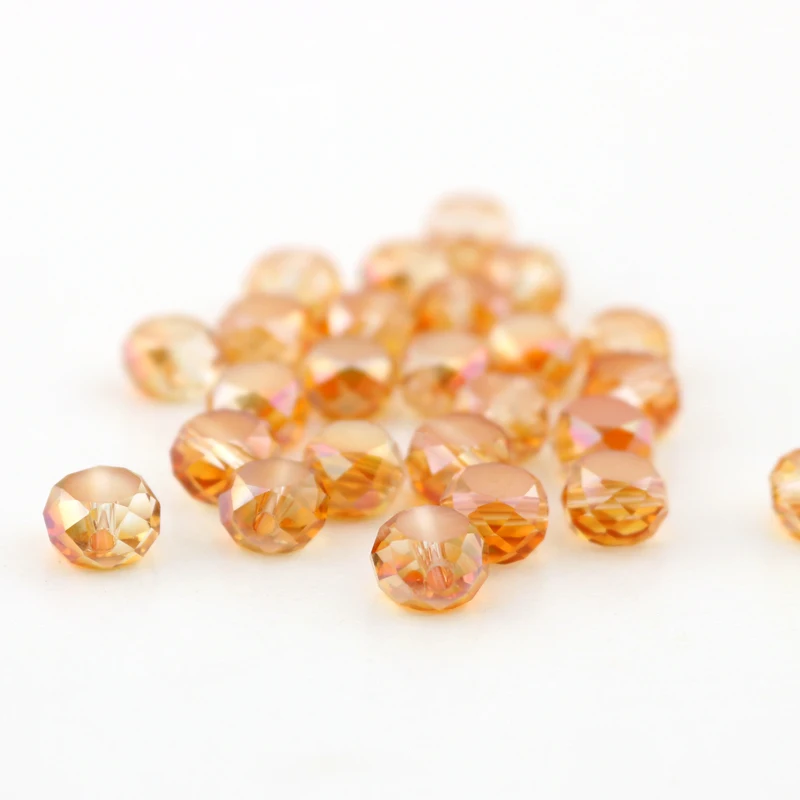 

Free Shipping 10mm Good Quality Fashion Faceted Crystal Flat Round Spacer Loose Beads AB Color 350pcs/lot
