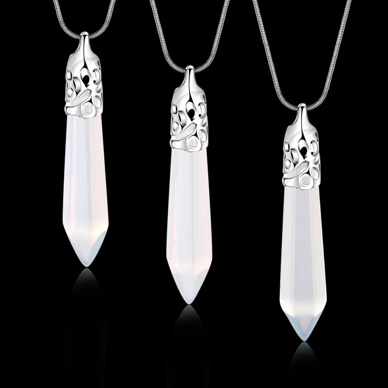 ROLILASON Fashion Transparent white zircon Surprise gift for best friend Silver Stamped Necklace Pendant Jewelry LN679 | Украшения и