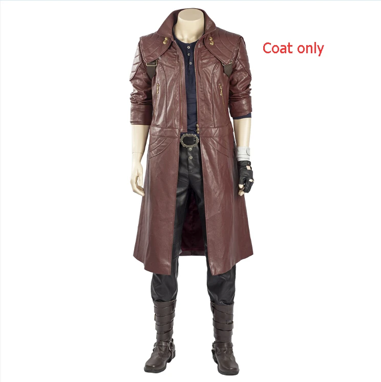 Coat Only Видео игра DMC 5 Косплей Данте косплей костюм наряд полный костюм пальто для взрослых мужчин женщин Хэллоуин Карнавальный Костюм - Цвет: Coat Only