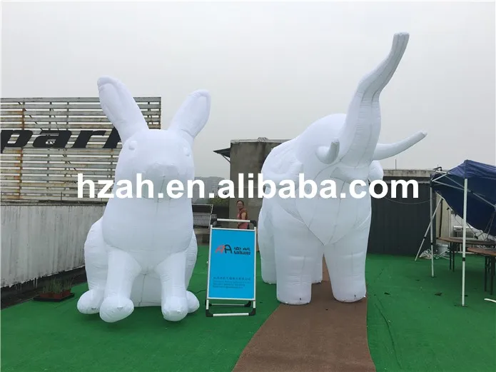 Белый надувной кролик и елафант для рекламы|rabbit|rabbit rabbitrabbit white |