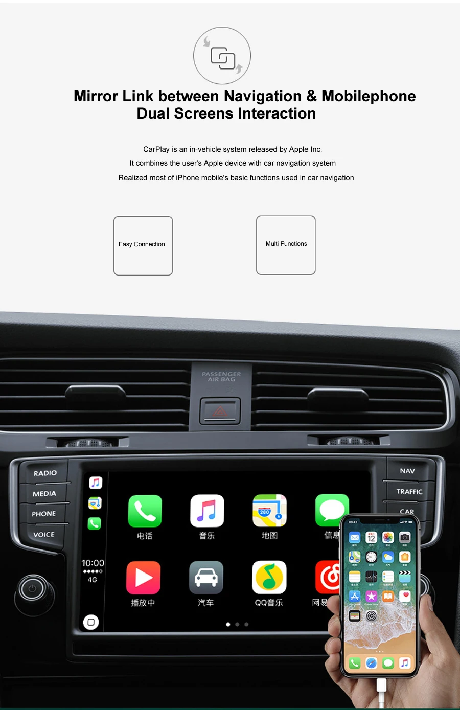 10 шт./лот OTOJETA USB Smart Link Apple CarPlay Dongle для Android навигационный плеер мини USB Carplay Stick с Android Auto