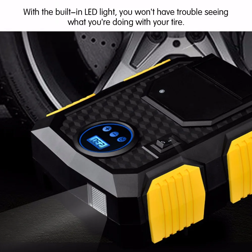 Авто шины надувной цифровой дисплей насос 12V электрический автомобильный