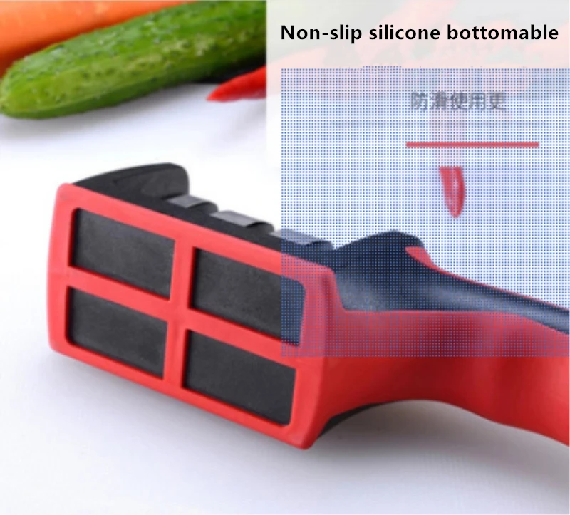 Dropshipping Knife Sharpener Quick Professional 3 Stages Grinder Non-Slip Silicone Rubber | Дом и сад
