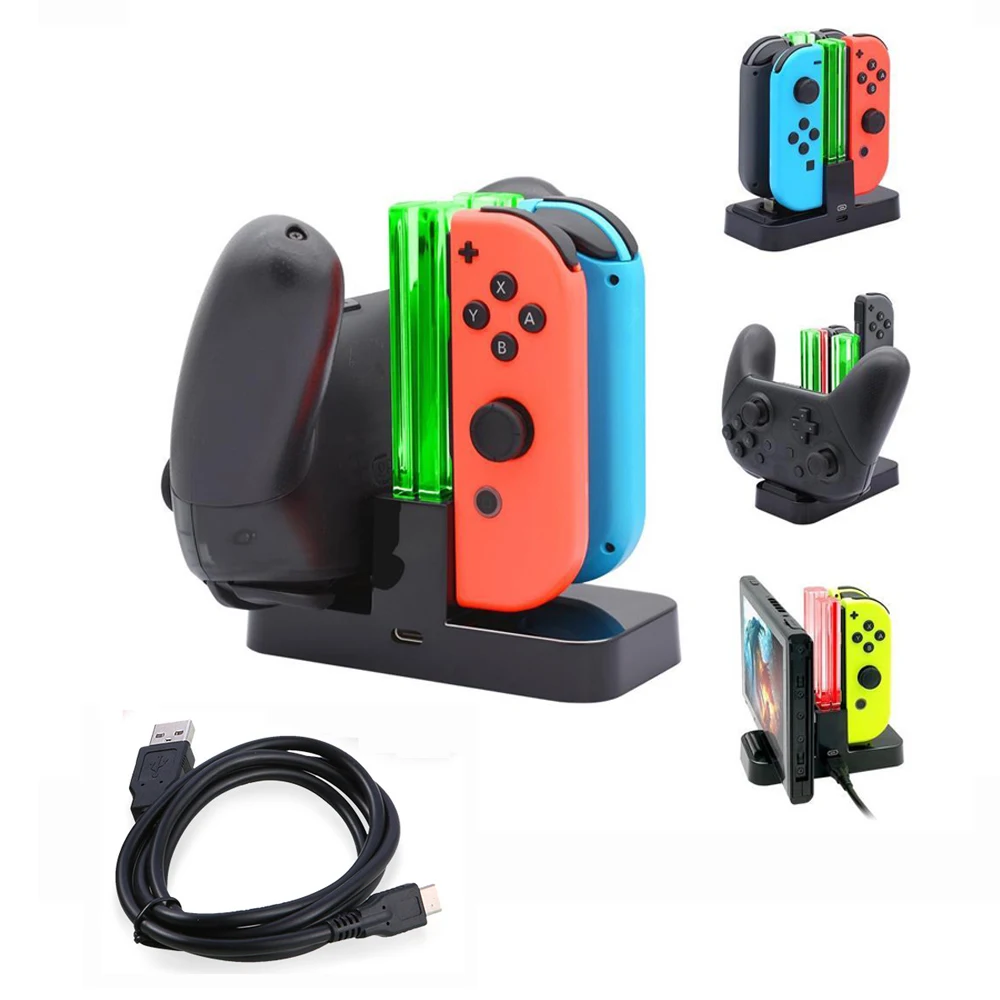 10 шт. в партии 4 1 USB зарядная док станция для переключателя NS Joy Con ручка контроллер