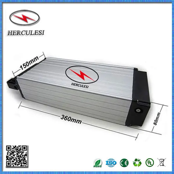 Аккумулятор на заднюю стойку для электрического велосипеда 48 В 12 Ач 16 s7p 18650 LiFePO4 10