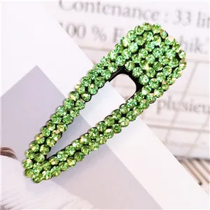 Fruit Green Новое поступление, модные женские Стразы карамельного цвета, полые шпильки для девушек, винтажные боковые зажимы, аксессуары для волос в Корейском стиле, головные уборы - Цвет: Fruit Green