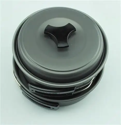 Походный алюминиевый антипригарный набор для приготовления пищи на 1