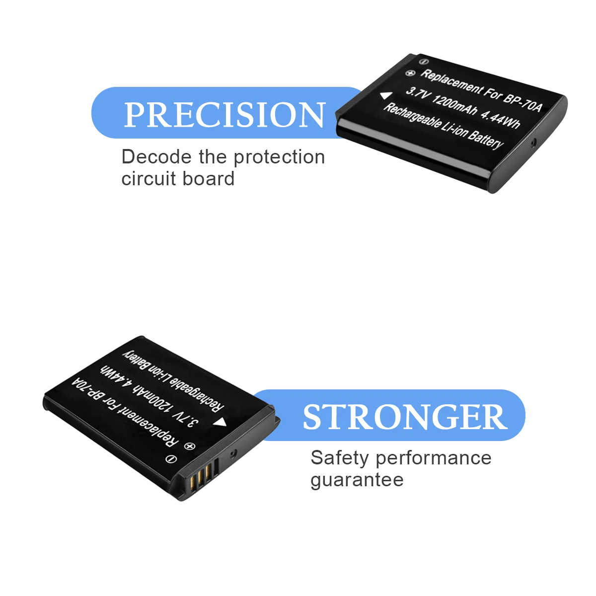 1 упаковка 1200 мАч BP 70A литий ионный аккумулятор + зарядное устройство