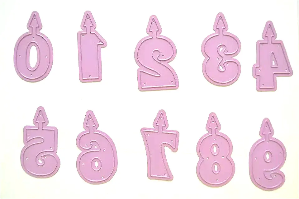DIY цифровой Скрапбукинг символы штампы день рождения цифры знаки декоративные