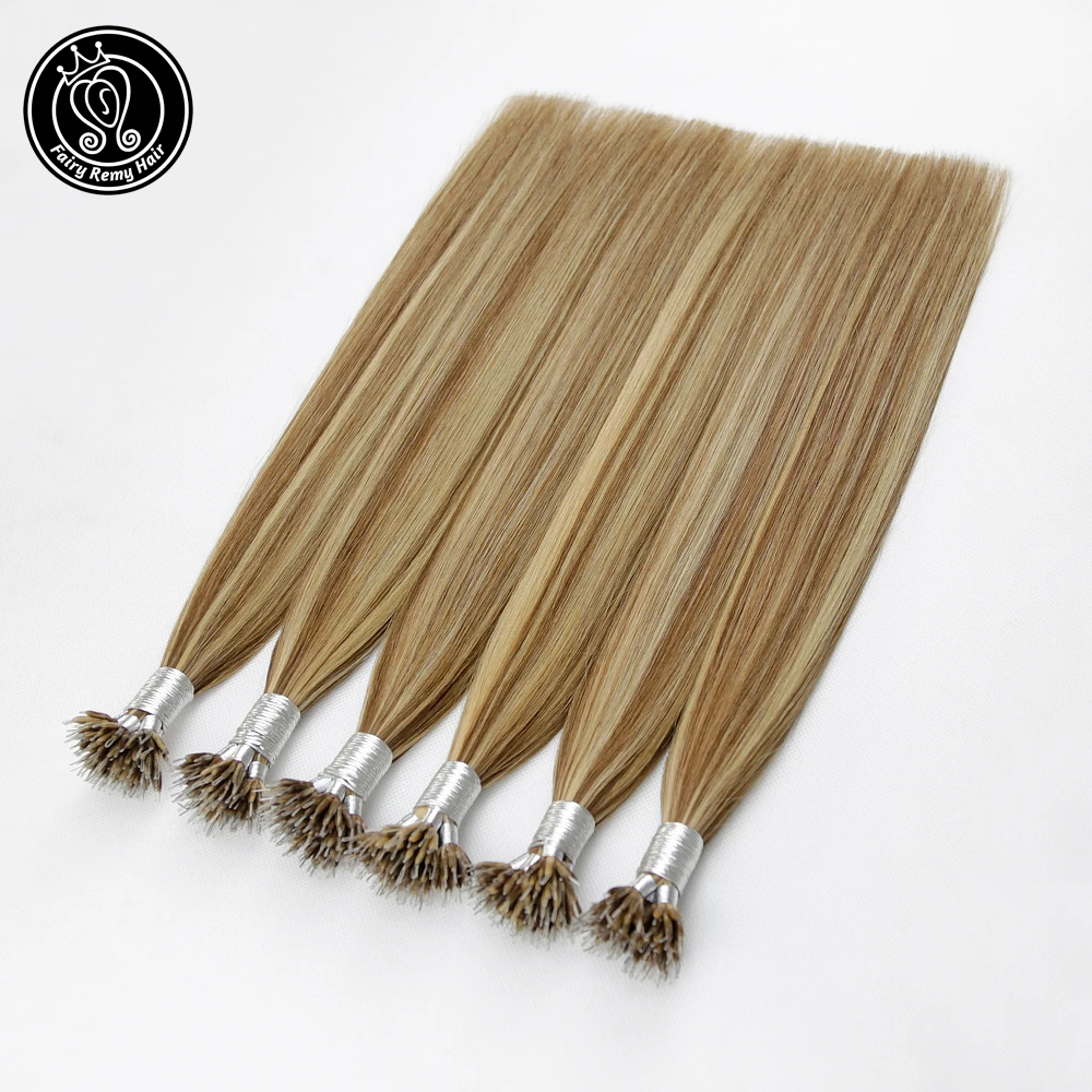 Феи Remy волосы 16 &quot-22&quot микро бисера нано кольца человеческие фортепиано цвет #6/16