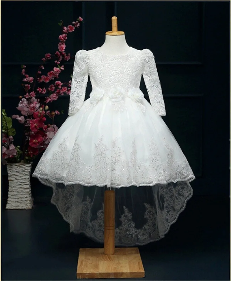 Teenage Girl Dress Children's Clothing For Teenager Girls Kids Party Wear Lace Flower Wedding Bridal Gown 4-12Yrs Vestido | Детская