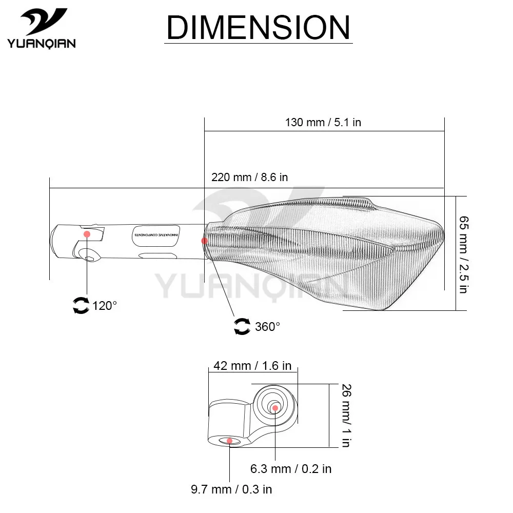 Мотоцикл боковые зеркала для Honda CBR F4 F4i/RC51/RVT 1000 DD250E/DD300/350 hyosung GT Harley Sportster 1200 883 |