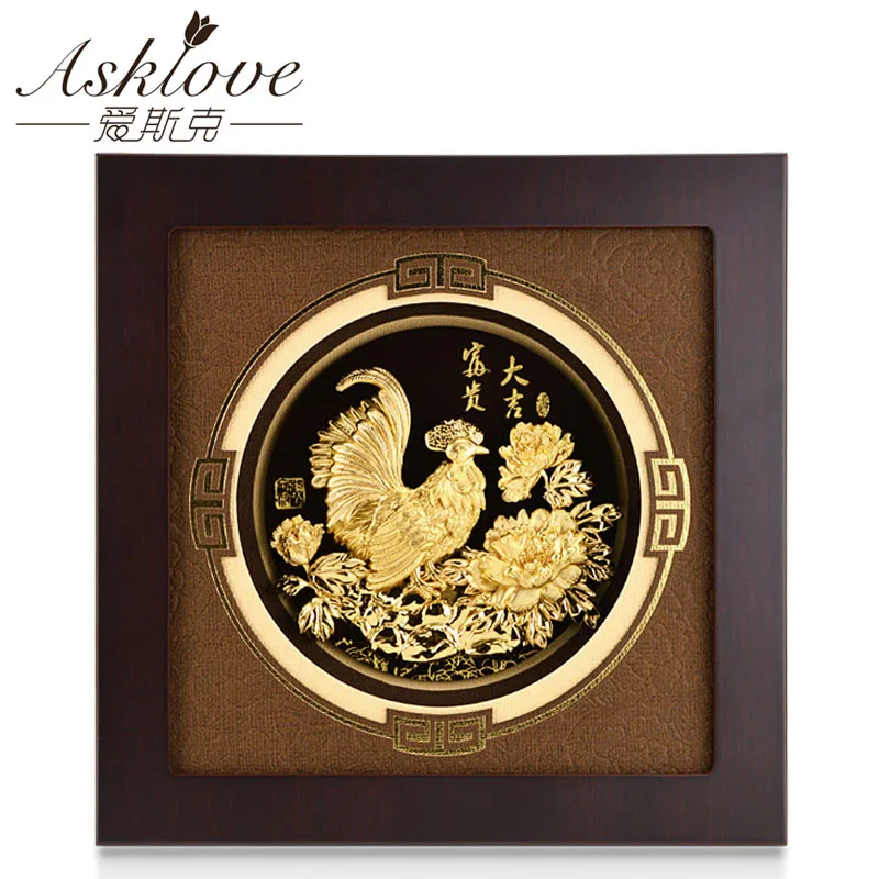 Asklove 3D картина из золотой фольги настенные картины золотые подарки фотографии