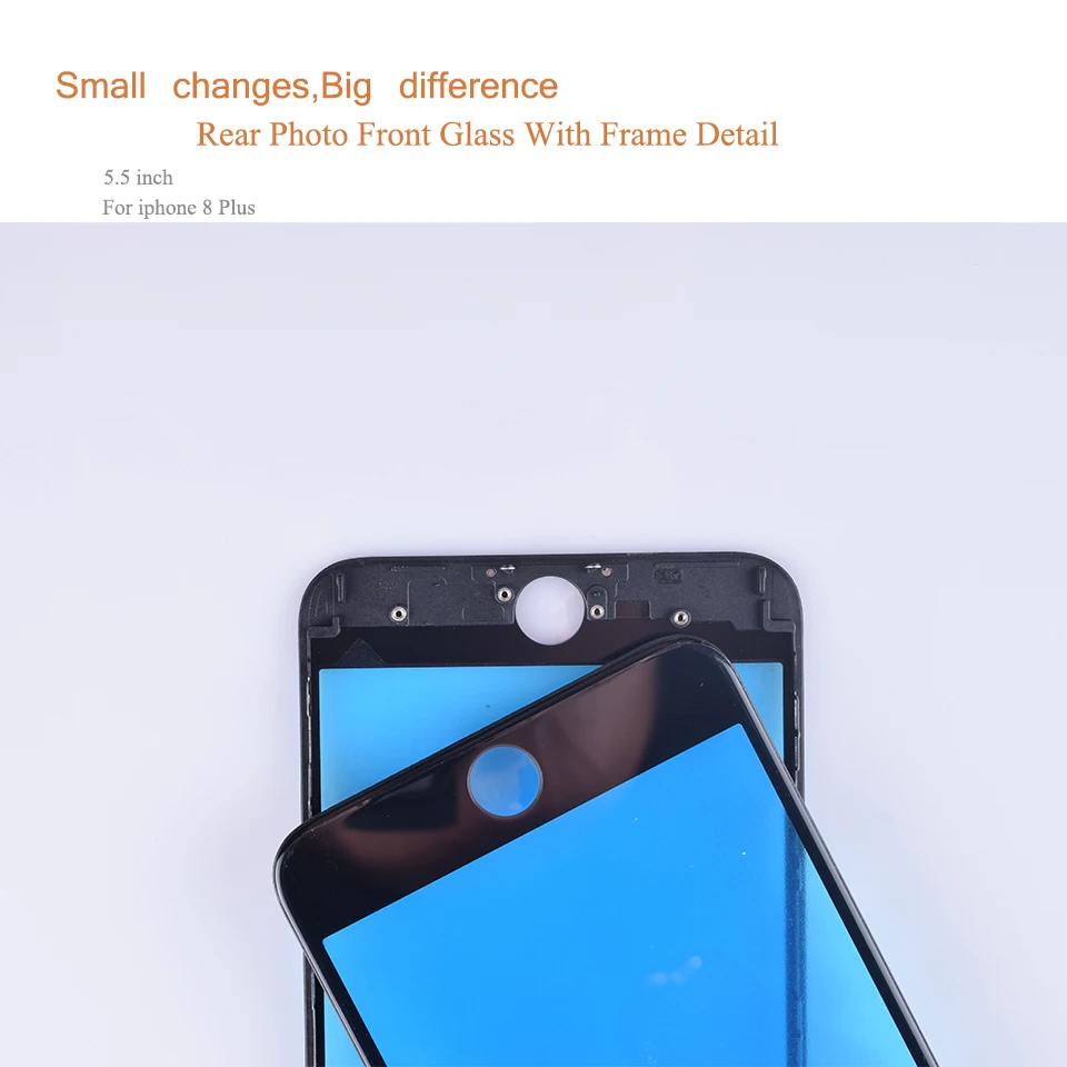 Для iPhone 8 Plus передний ЖК сенсорный экран дигитайзер стеклянная панель объектива с