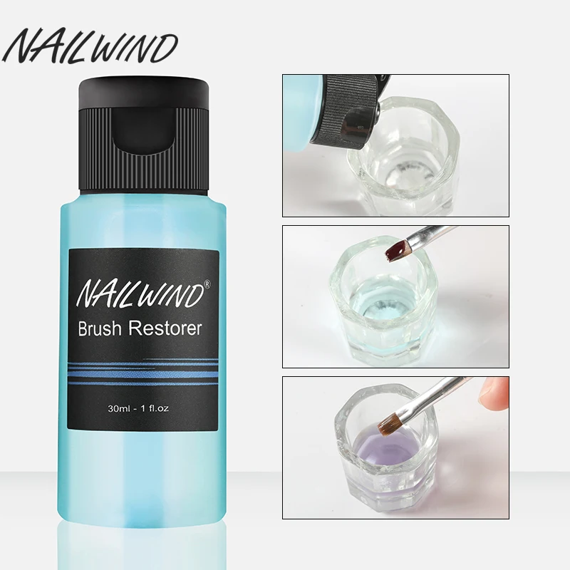NAILWIND Очищающая щеточка для удаления воды 30 мл 1 шт. нейл арта отмачиваемый гель