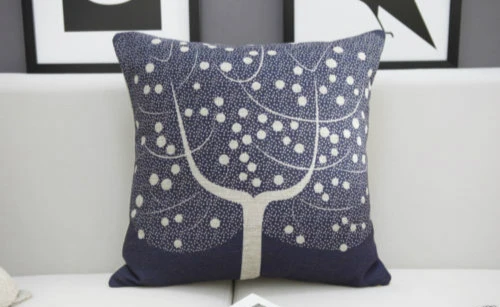 Восточный Японский Стиль цветение Цветочная подушка крышка стола льняные