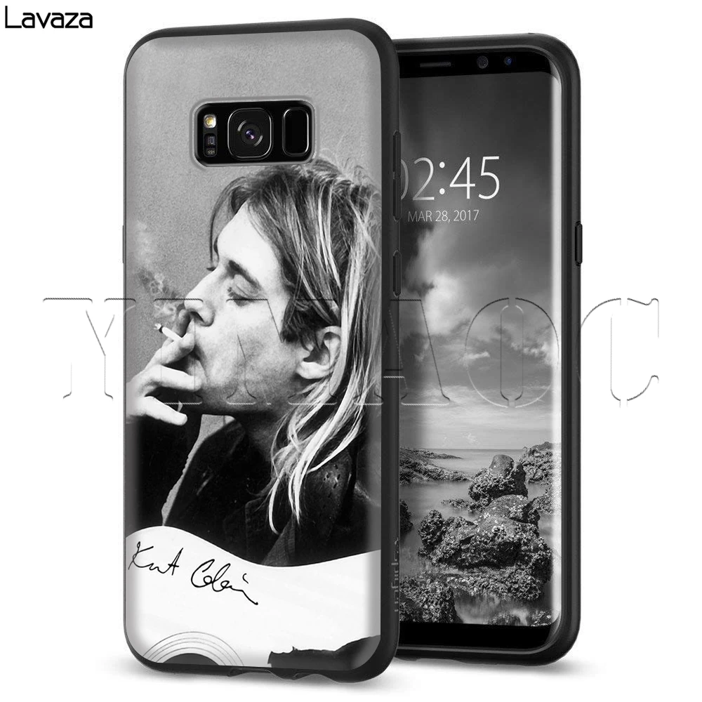 Lavaza Nirvana Kurt Cobain чехол для Samsung Галактики S6 S7 край J6 S8 S9 S10 плюс A3 A5 A6 A7 A8 A9 Note 8 9 |