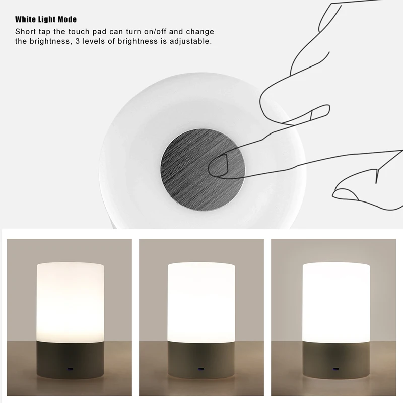 LemonBest RGB LED Ночной светильник атмосферная лампа сенсорный датчик перезаряжаемая