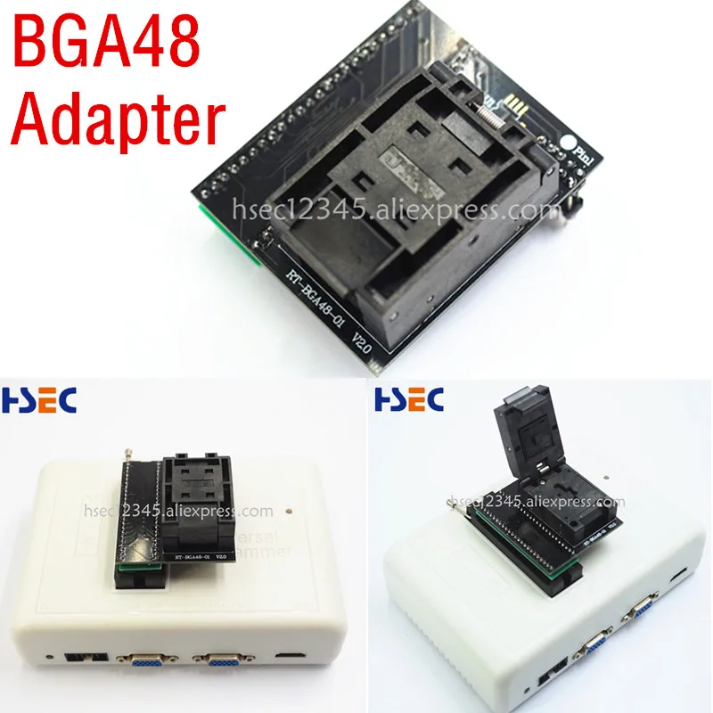 Адаптер BGA48 BGA63 BGA64 BGA153 BGA169 EMMC SOP44 TSOP48 розетка MX29GL640 S29GL064N для RT809H USB emmc|Интегральные