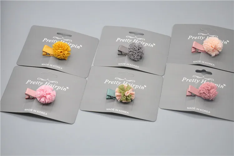 

Wholesale Boutique 30pcs Fashion Pom Pom Hairpins Solid Color Ball Hair Clips Princess Headwear Hair Accessories