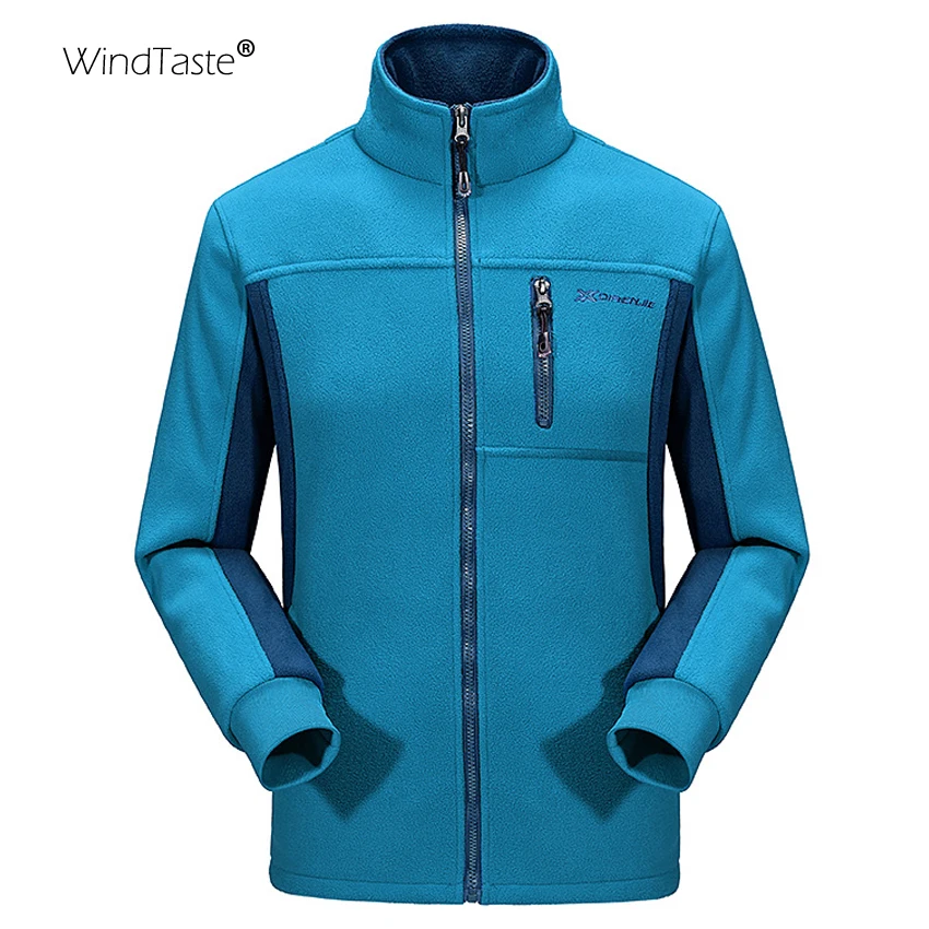 WindTaste Мужские Зимние флисовые спортивные куртки для улицы брендовая одежда пеших