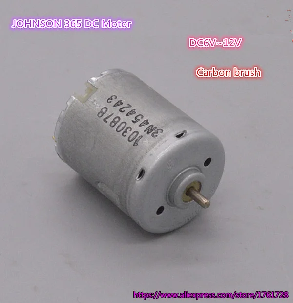 Новый двигатель постоянного тока JOHNSON 365 27 5*32 5 мм 6 в 3100 об/мин 12 В 6300 с угольной