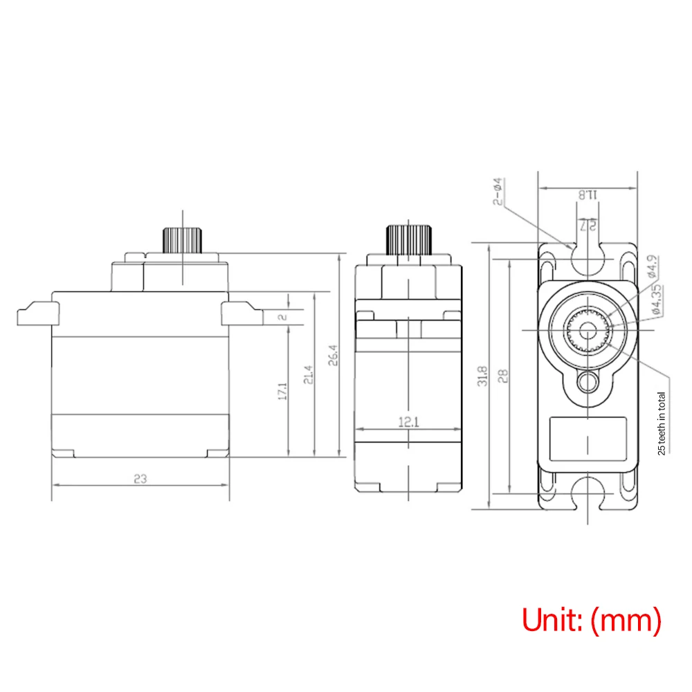 GOTECK GS-9018 микро Аналоговый сервопривод 1 7 кг 0.12Sec 500mA на остановке 600mA без нагрузки