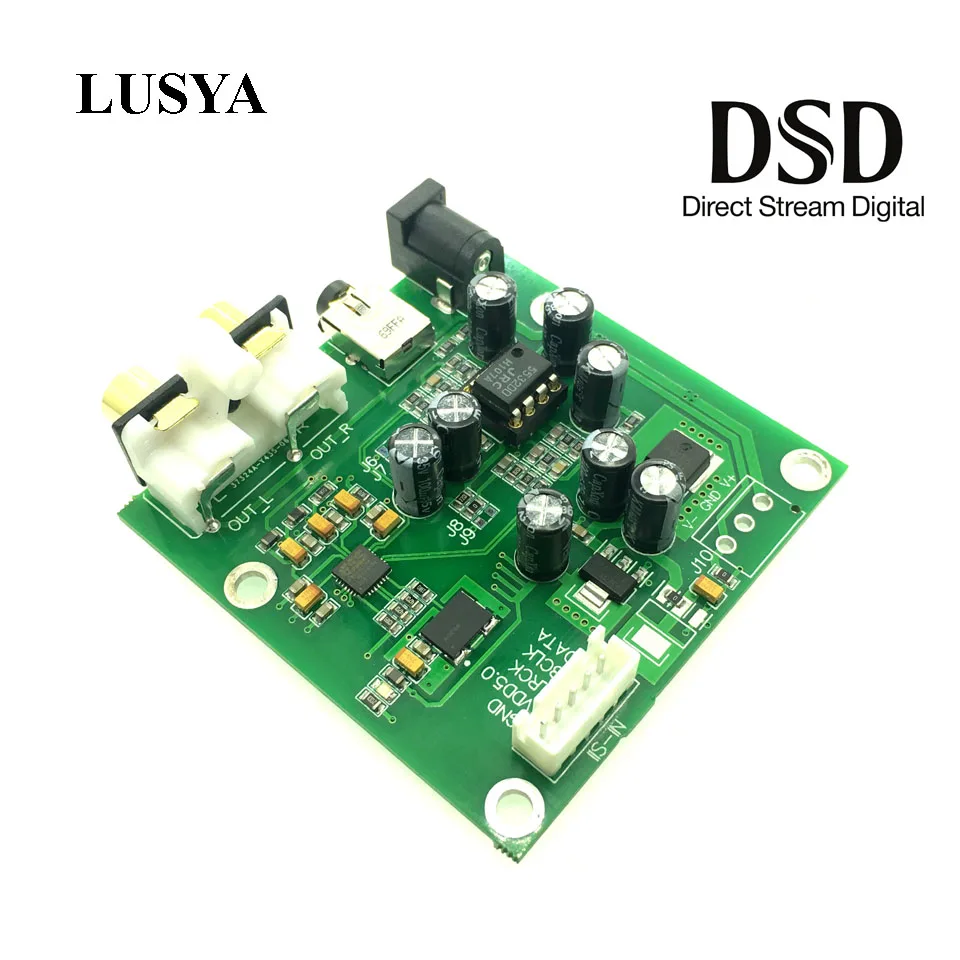Lusya ES9018K2M I2S/IIS DSD цифровой аудио DAC декодер плата поддержка 32bit 384k AUX аналоговый