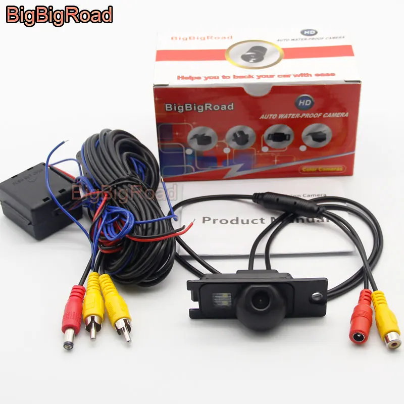 With Power Relay BigBigRoad заднего вида Камера для Volvo XC70 XC90 XC 70 90 S80 S 80 1999 2010 2011 2002 2003 2004 2005 2006 парковка Камера - Название цвета: With Power Relay