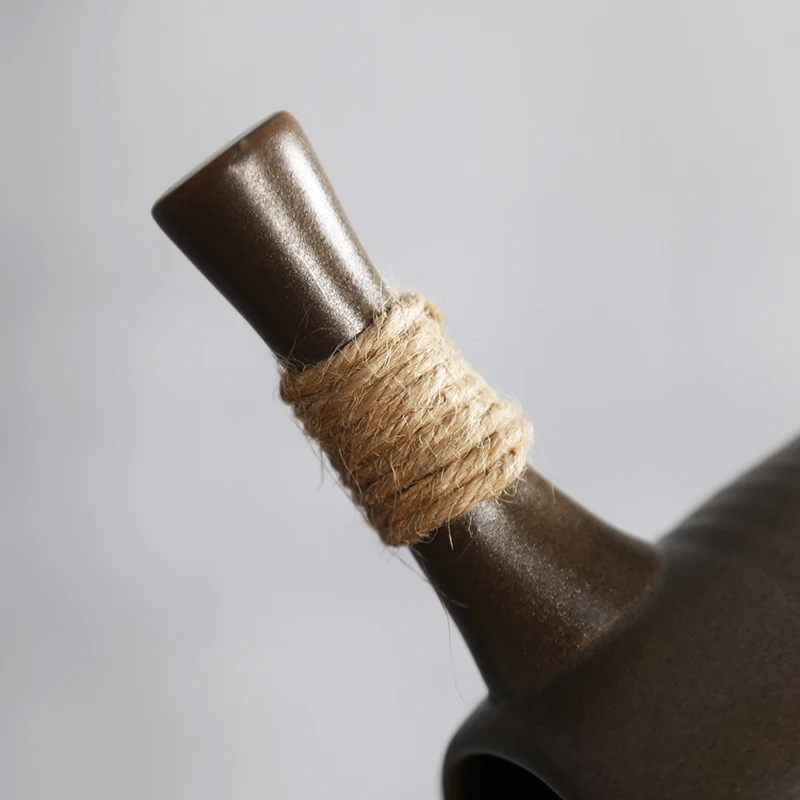 

300ml Japanese Style Vintage Coarse Pottery Kung Fu Tea Set Ceramic Handle Fair Cup Tea Ceremony Accessories Fair Mug Home Decor