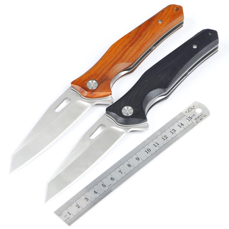 Folding Knife Hunting Stainless Steel Blade G10/Wood Handle Army Tactical Knives Outdoor Camping Hand Tool Pocket Survival | Инструменты