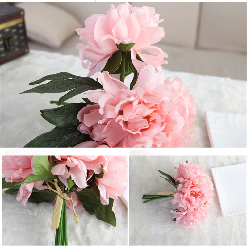 Большой Букет пионов 19 см искусственные цветы свадебный букет из роз украшения