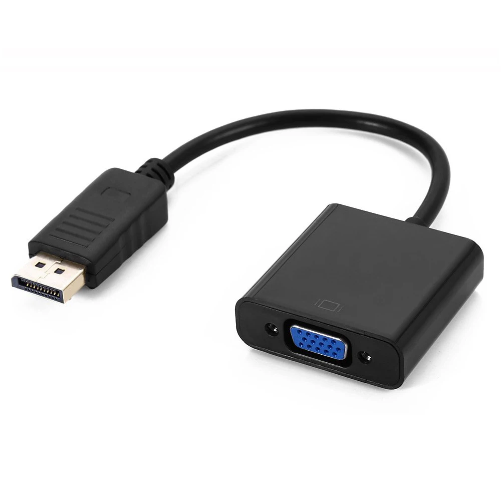 Адаптер DisplayPort DP Male VGA Female кабель конвертер 1080P совместимый с настольным ноутбуком