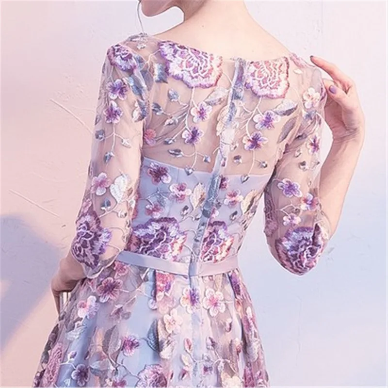 O neck Party Gown Long A line Evening dresses vestido de festa longo robe soiree novia abendkleider SA135 | Свадьбы и торжества