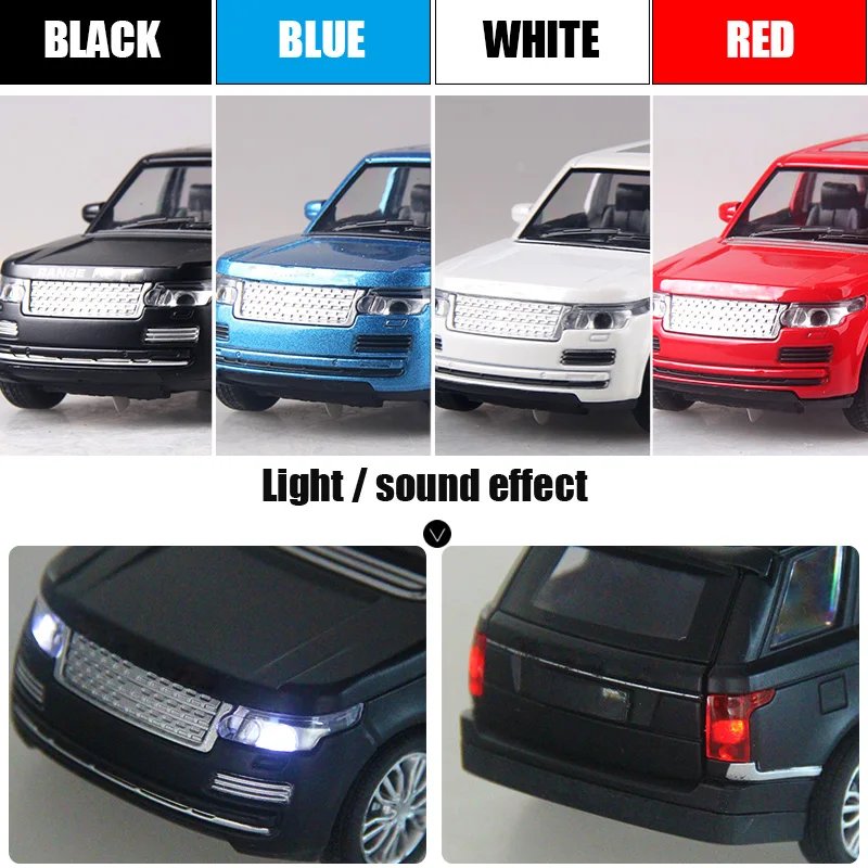 Модель автомобиля из сплава 1:32 LAND RR SUV 15 см игрушка с подсветильник кой мигающая