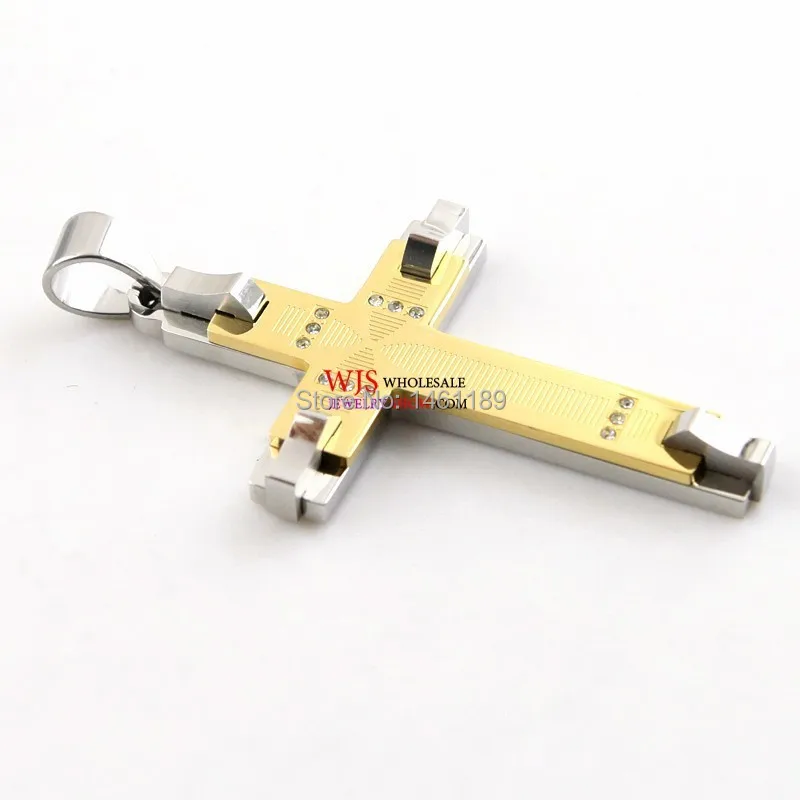 Newest multicolor the three dimensional simple The pulley and crystal Mosaic cross unique dashing with 23 inch Chain Wholesale | Украшения