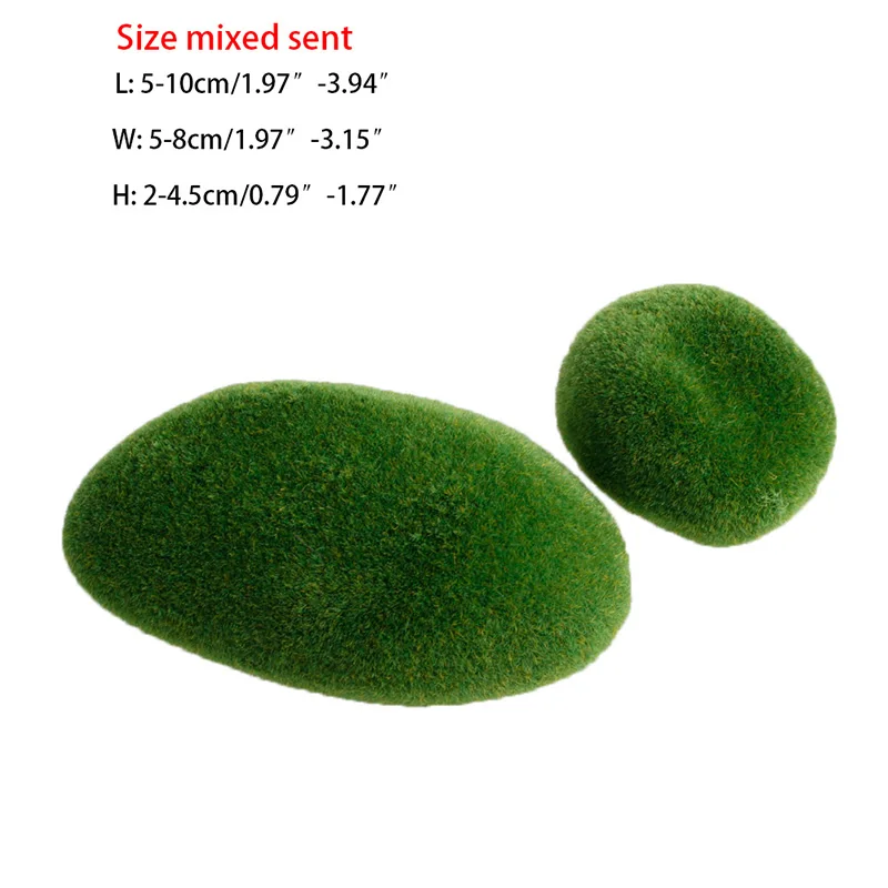 8Pcs Green Artificial Moss Stones Grass Plant Poted Home Garden Decor Landscape Z07 Drop Shipping | Дом и сад