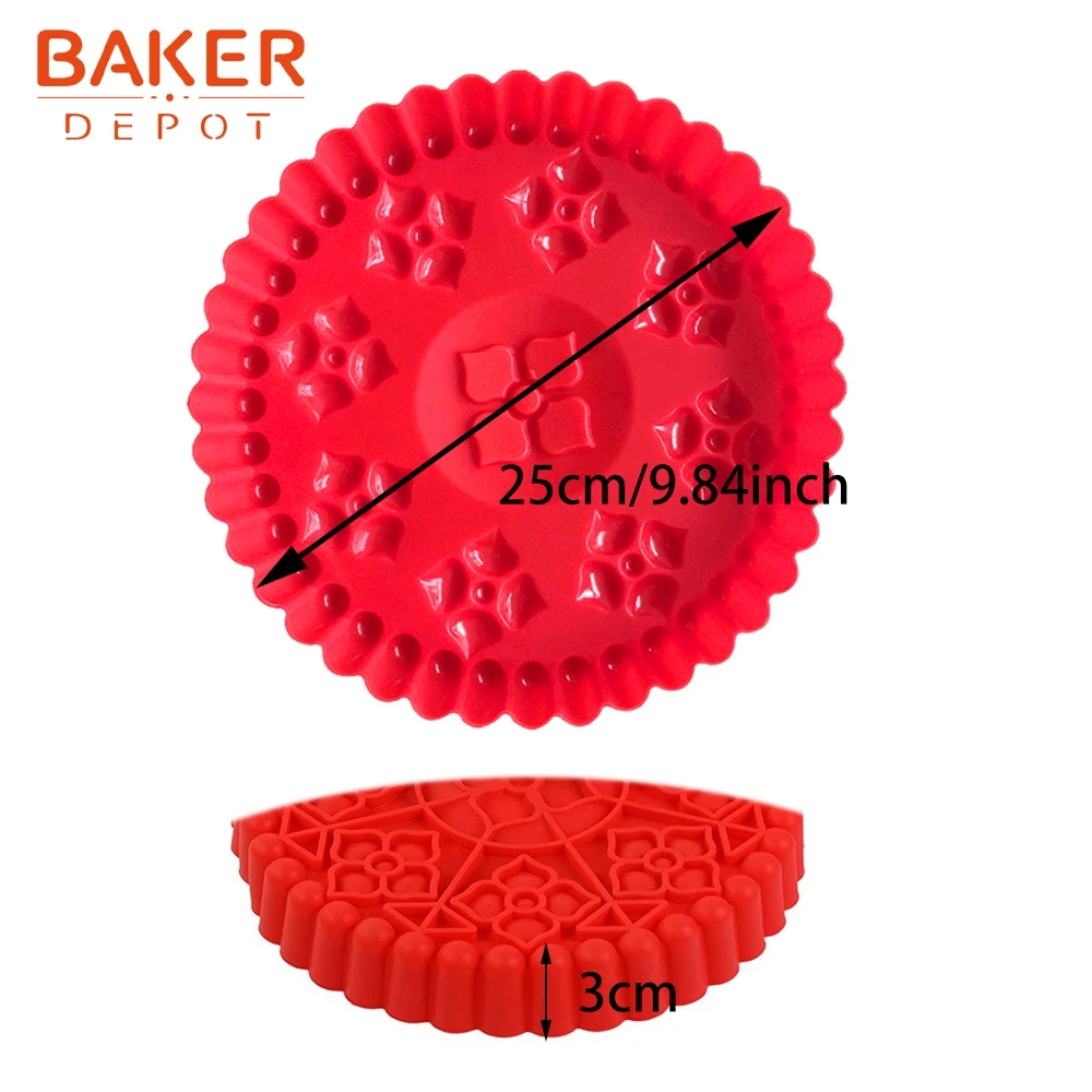 BAKER DEPOT 10 дюймовая силиконовая форма для торта круглая большая выпечки тортов